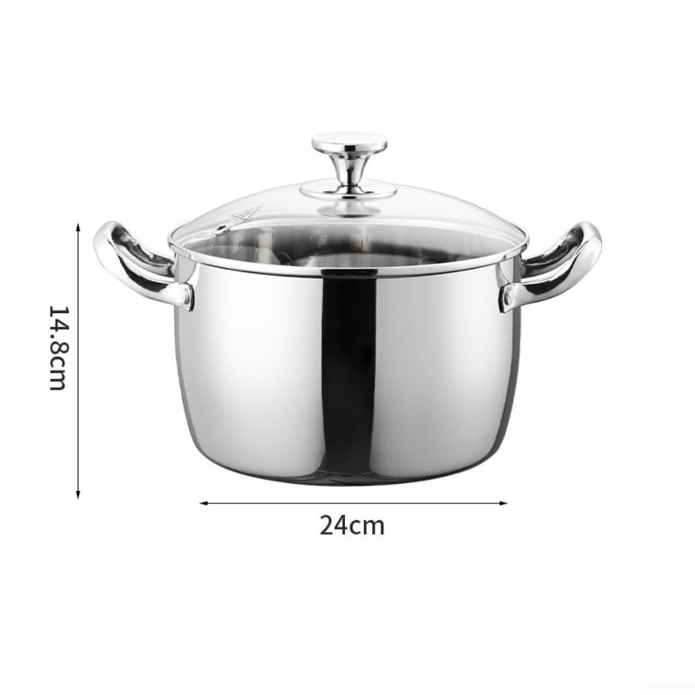 Olla para carne de acero inoxidable (24 cm, base multicapa)