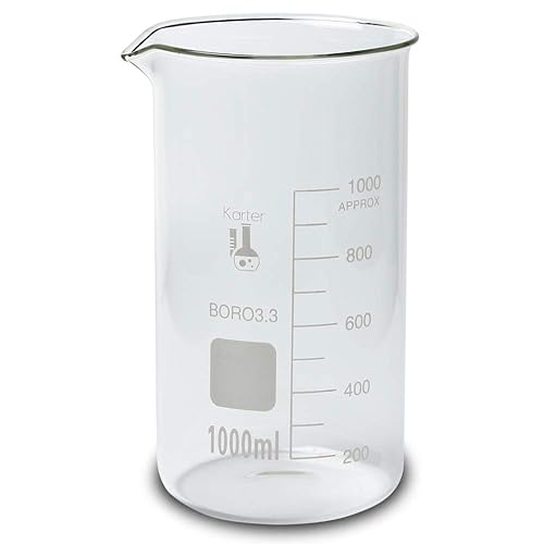 Miniatura 5 de Vaso de precipitados de 85fl oz forma alta vidrio de borosilicato 33 doble escala graduado Karter Scientific 213F13 individual