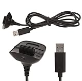 AKTrend USB Ladekabel Kabel Wireless Wifi Anschluss für Xbox 360 Controller Schwarz