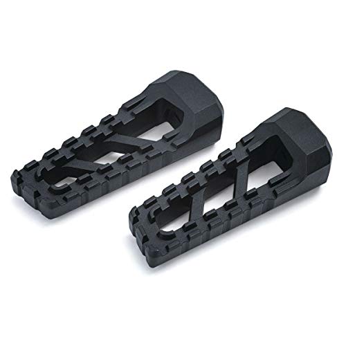 Kuryakyn 3599 Motorcycle Footpegs: Riot Pegs Without Adapters, Satin Black, 1 Pair
