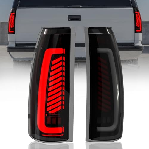 SINYATO INDUST Sequential LED Tail Lights for 1988-1998 Chevy GMC C/K Silverado Sierra 1992-1999 Suburban Yukon 95-99 Tahoe Pickup Truck Rear Lights with Start-Up Animation Dynamic Turn Signals