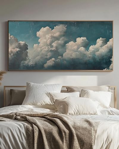 Toile murale nuage au-dessus du lit grand format déco ciel nocturne - 4
