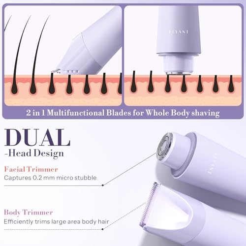 Recortadora de bikini sin irritación Flyant, afeitadora impermeable IPX7 con luz LED para mujer 2