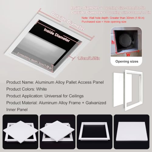 Puerta De Acceso De Aluminio para Techo de Pladur con Panel Extraíble Preciso 8