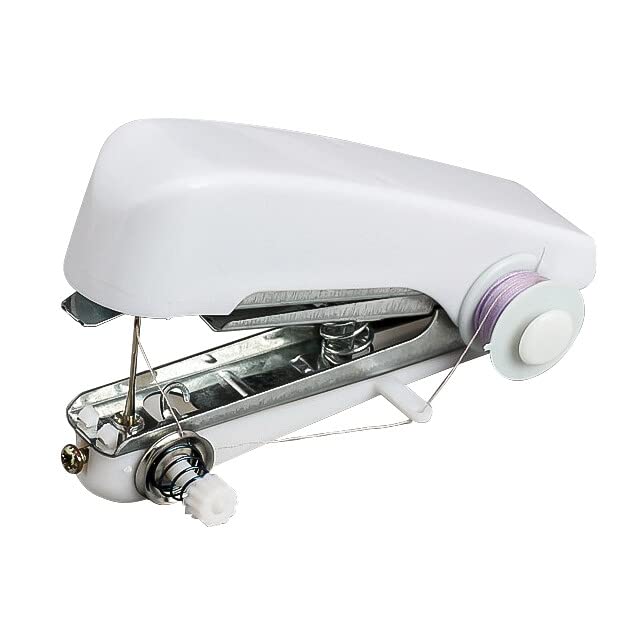 Eforcase Handheld Sewing Machine - Portable Electric Sewing Machine - Mini Sewing Machine for Quick Stitching Craft Clothes,Fabrics, DIY Home Travel Electric Handheld Sewing Machine for Beginners