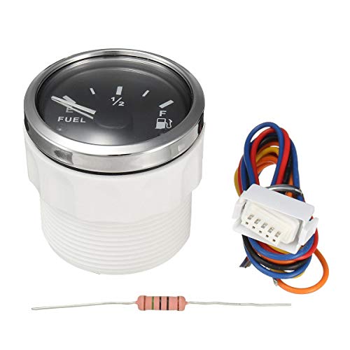 Kus Auto Marine 2" 52mm Fuel Tank Level Gauge Meter Indicator 0-190ohm Signal with Backlight 12 24 Volts