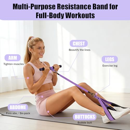 Sloewui Pedal Resistance Band with Handle, 90Lbs Pedal Resistance Band by Sloewui - Used condition - Image 3