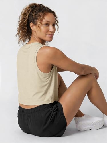 Image of ODODOS Women's Performance Tank Ultra Soft odSTRATUM Tech Sleeveless Tee Shirts High Crew Neck Pullover Top