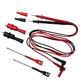 ZIBOO KIT-15 Test Lead Set,Compatible with Fluke Ideal Simpson,Digital Multimeter,Clamp Meter with Threaded Alligator Clips, 4mm Banana Test Lead Probe Clip Suitable Compatible with Klein Tools 69410