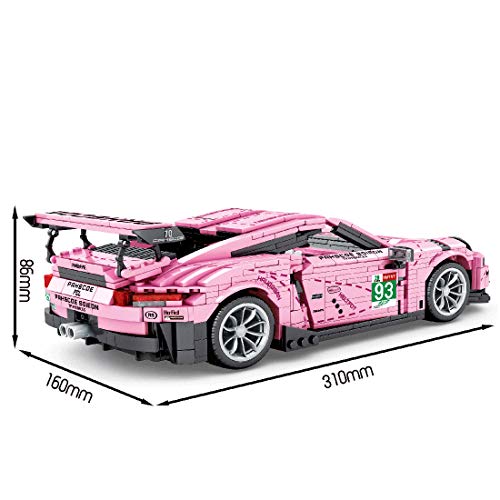 Mocdiy Technik Auto Bausteine, Sportwagen Modell Bauset, 1063 Klemmbausteine Technik Konstruktionsspielzeug Kompatibel… – Bild 5