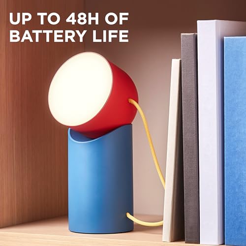 Lexon ORBE Table Lamp with Detachable Magnetic Head - Cordless & Rechargeable LED Lamp for Bedroom Office & Outdoor - Gold - Image 4