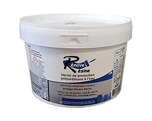 Vernis de Protection Faïence, Carrelage, Douche, Baignoire pour peinture résine finition MAT 5m² + Kit d'application