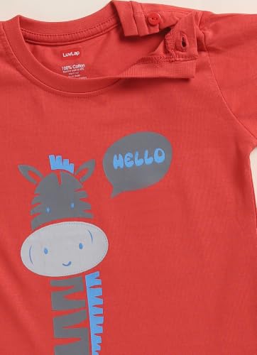 Image of LuvLap Baby Boys Regular Fit 100% Cotton Full Sleeves Boys T-Shirt Set Pack of 4