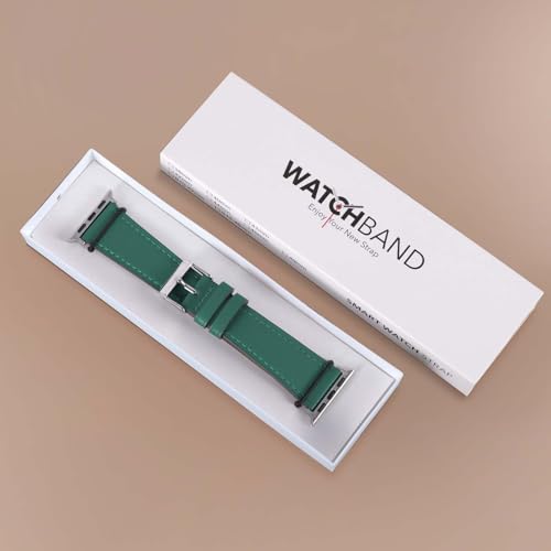 Genuine Leather Band Compatible with Apple Watch Bands for Women Men 49mm 46mm 45mm 44mm 42mm 41mm 40mm 38mm, Soft Leather Replacement Strap for iWatch Ultra/SE/Series 11 10 9 8 7 6 5 4 3 2 1