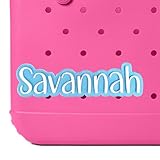 Iristy personalized name charm compatible with Bogg Bags, beach bag or rubber bag, Custom name Bag Tag in various elegant font styles (Style 12)