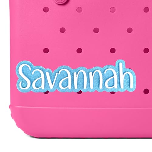 Iristy personalized name charm compatible with Bogg Bags, beach bag or rubber bag, Custom name Bag Tag in various elegant font styles (Style 12)