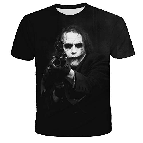 The Joker - Camiseta unisex con impresión 3D de verano, cuello redondo, para hombre, deporte, ocio,...