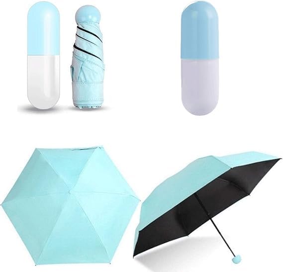 Premium Mini Compact Portable Pocket Size Umbrella With UV Protection Bottle Case - Windproof for Women & Men, Rain, Travelling, Outdoor-image-10