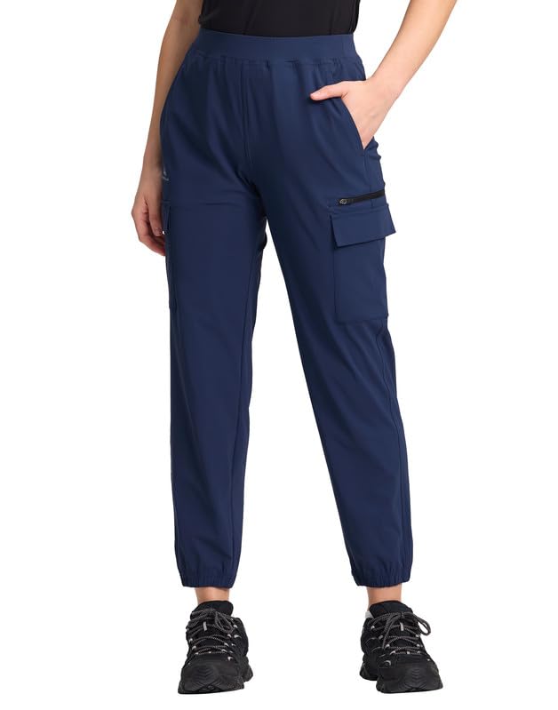Pioneer Camp Pantalon de jogging 7/8 pour femme, pantalon de randonnée, protection solaire UPF100+ et antistatique, alpinisme, voyage, entraînement, excursion, vêtements de tous les jours, golf