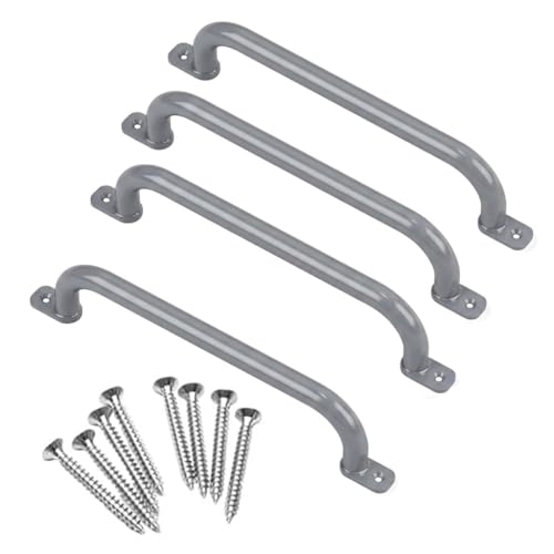 Image of 48cm Long Metal Playground Safety Handle Monkey Bars for Kids Backyard (Pack of 4), Jungle Gym for Indoor Outdoor Playground Playset Handle Accessories for Playhouse, Grey