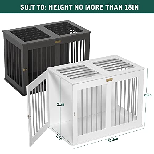 Furniture Style Dog Crate, Wooden Dog Crates Indoor Use, Double Doors Wooden Dog Kennels, Chew-Proof, Easy to Assemble… - Image 7