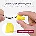 ZONE INDUSTRY CORP. 100 PCS Yellow Winged Wire Connectors, AWG 18-10, Easy Twist-on Screw on Ribbed Cap for Quick Connection, Insulated Insertion Electrical Wire Nuts with Spring, UL Listed, Yellow