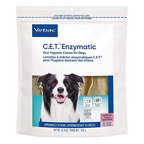 Virbac C.E.T. Enzymatic Oral Hygiene Chews for Dogs, Beef ,12.8 ounces Cover