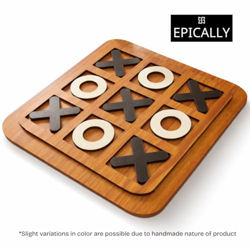 Juego de Mesa Tic Tac Toe de Madera 8x8 pulgadas miniatura 5