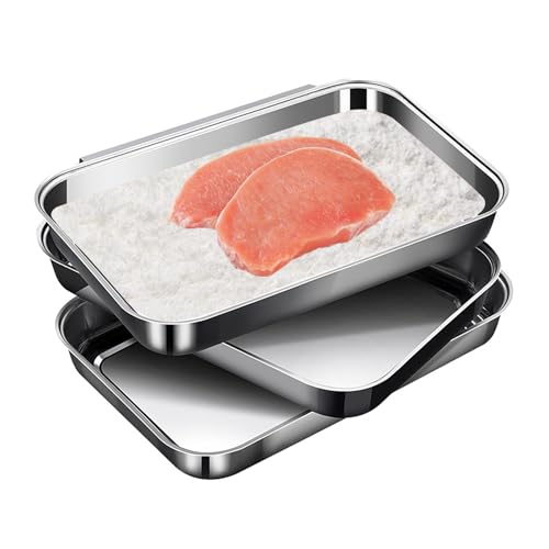 JMUSTTBO Stainless Steel Breading Pans Set
