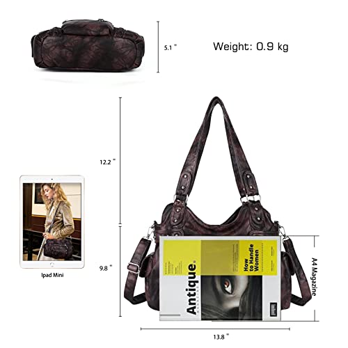 Image of Angel Kiss Hobo Handbags for Women Soft PU Leather Shoulder Handbags Ladies Purses