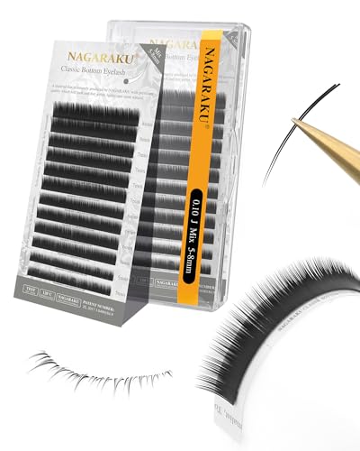 NAGARAKU Classic Individual Bottom Lash Extensions 0.10 J 5-8mm Mix Black