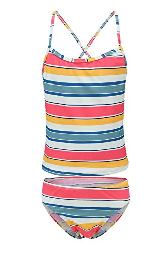 Image of Girls Two Piece Tankini Swimsuits Hawaiian Ruffle Bathing Suit Summer Beach Swimwear Set