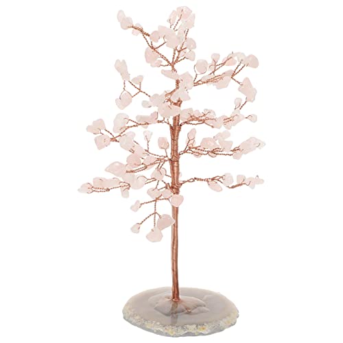 Arbre à argent décoratif en métal et cristaux de prospérité maison