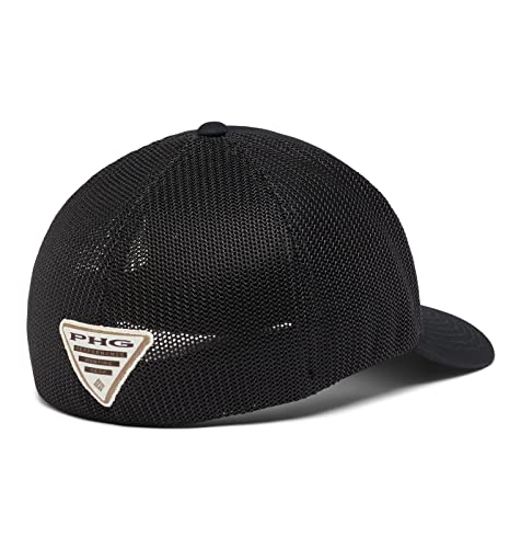 Columbia Unisex PHG Game Flag Mesh Ball Cap - Mid, Black, Large/X-Large