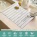 Stone Dish Drying Mat for Kitchen Counter, 24''×15'' Dishes Drying Matt Kitchen Counter, Absorbent Diatomaceous Earth Bath Quick Dry Mats for Tableware, Bottles and Cup(White Marble)
