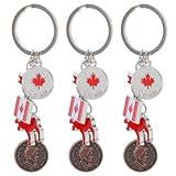 TENDYCOCO Keychains Canada Key Chains Rings Men Women Decorations Keyring Purse Handbag Backpack Bag Charm Pendant 3PCS Style 2
