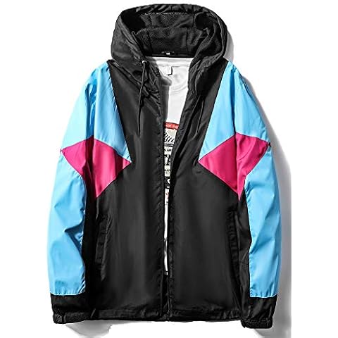 MADHERO Mens Windbreaker Jacket Lightweight 90s Retro Wind Breakers Cover