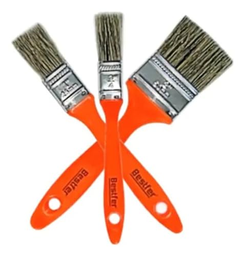 Kit Trincha De Pincel 3 Peças Para Pintura De Tinta Latex Acrilica Parede Recorte