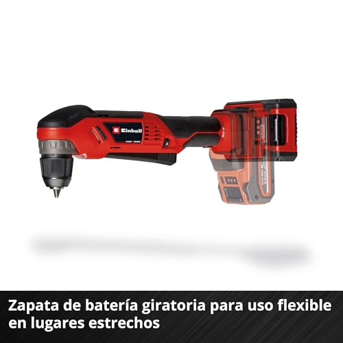 Miniatura 6 de Einhell Taladro Angular Con Batería Te-Ad 18 Li-Solo Power X-Change 18 V, 45 Nm, 10 Mm Portabrocas De Sujeción Rápida, Luz Led, Recepción De Batería Giratoria, Sin Batería