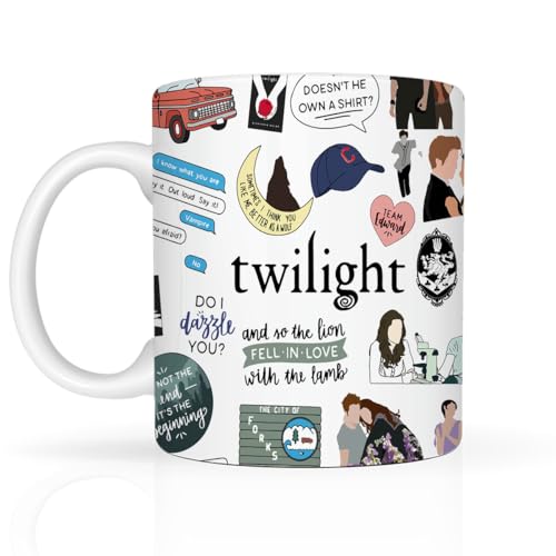 LONGXIN Twilight Merch Vampire Lover Mug Edward's Girl Gift Movie Inspired Gifts City Of Forks Gifts Forks Washington Twilight Gift for Movie Fans Girls Women 11 Oz Coffee Mug Cup
