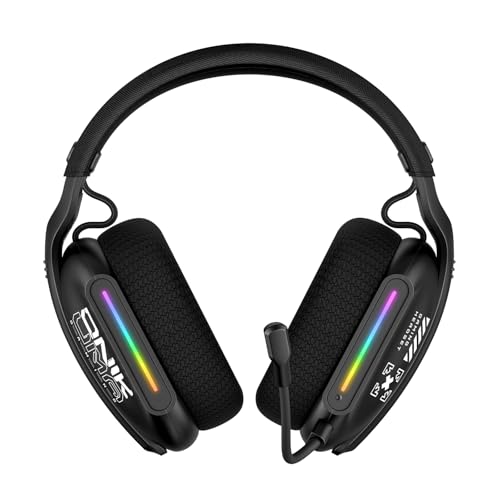 Image of GT808 Wireless Gaming Headset with Mic, Over-Ear Headphones, Tri-Mode 2.4 GHz Wireless, Bluetooth 5.3 and 3.5 mm Wired, 40 mm Drivers, Detachable Mic, for PC, Laptop, Console and Mobile