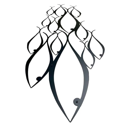 Homoyoyo Décoration Murale Poisson Forgé Fer Ornement Artistique Mural Moderne Style Élégant pour Salon et Chambre Cadeau Décoratif Intérieur