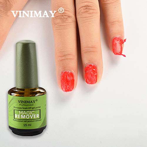 Professional Magic Nail Polish Remover Removes Soak-Off Gel Nail Polish In 3-5 Minutes, Easily & Quickly, Don't Hurt Your Nails