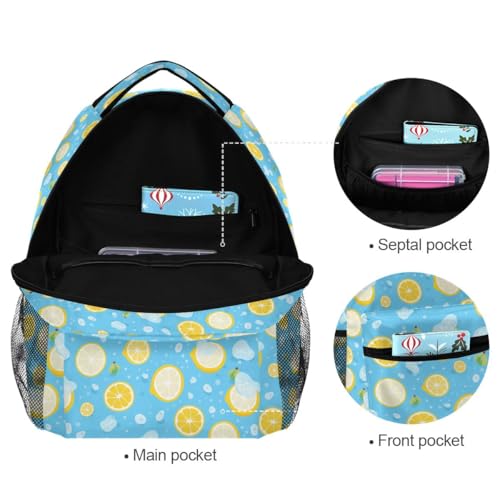 Sac à dos d'écolier citron S léger et multicolore pour la rentrée