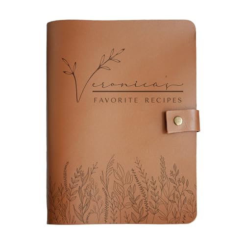 Leather Recipe Book to Write in Recipes Personalized Blank Recipe