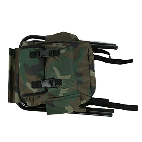 Ejoyous Taburete de Pesca Plegable, Estructura de Acero Resistente, Compacto con Bolsa de Almacenamiento, Acampar Al Aire y Actividades de Pesca