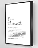 RCVTVPV Kunstdruck auf Leinwand mit Spa-Therapeuten-Zitat, 
