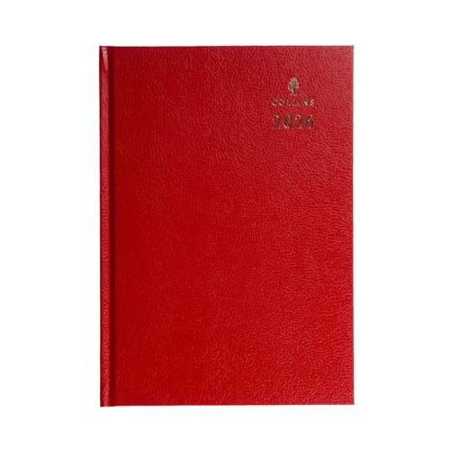 Collins - Desk - 2026 12 Month Calendar Year Planner, Day-To-Page Diary, A4 Hard Cover - Red (44.15-26) - Image 2