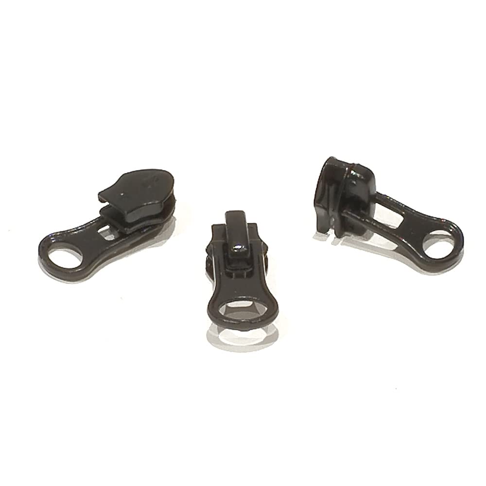 Sliders for Waterproof Zipper 50 Pieces/Tube, Metal Sliders for Sewing and Repair Zippers Zipper Puller, Black Sliders 5#, (5#, 332) - Image 2