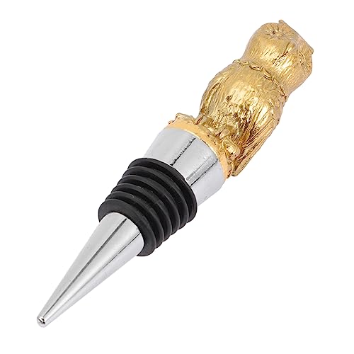Sosoport Tapón de Vino Forma de Búho Dorado Cierre Hermético Reutilizable para Botella Práctico para Casa y Hotel Fácil de Usar y Limpiar Seguro y Duradero